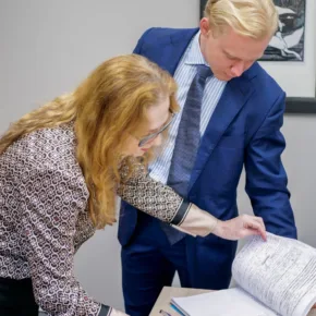 Amanda talking to Patrick