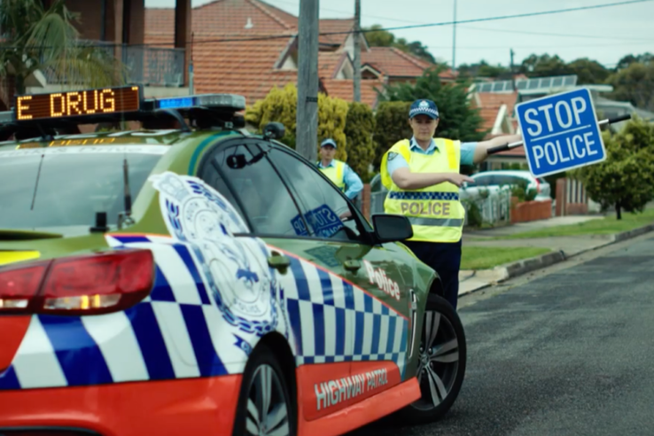 Police roadside stop